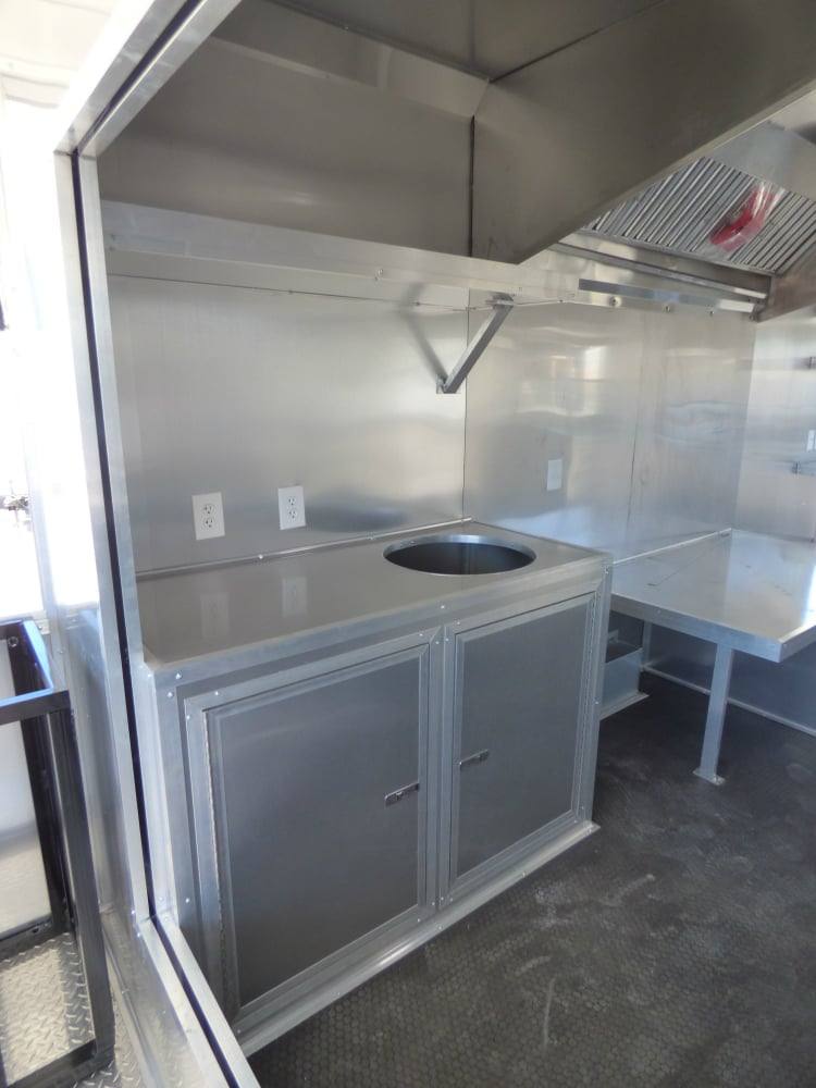 8.5' x 27' Concession Trailer Silver Frost BBQ Food Event Catering