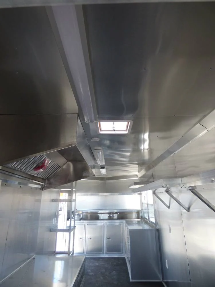 8.5' x 27' Concession Trailer Silver Frost BBQ Food Event Catering