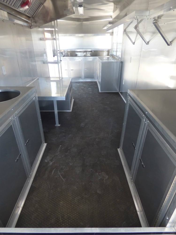 8.5' x 27' Concession Trailer Silver Frost BBQ Food Event Catering