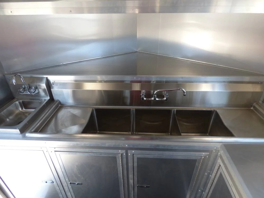 8.5' x 27' Concession Trailer Silver Frost BBQ Food Event Catering