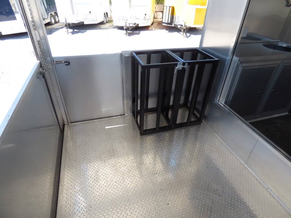 8.5' x 27' Concession Trailer Silver Frost BBQ Food Event Catering