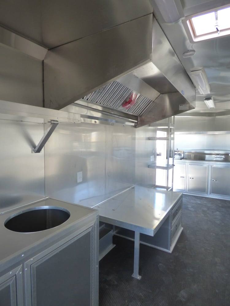 8.5' x 27' Concession Trailer Silver Frost BBQ Food Event Catering