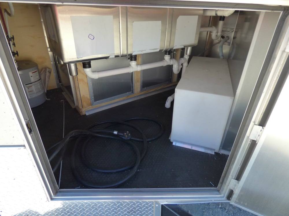 8.5' x 27' Concession Trailer Silver Frost BBQ Food Event Catering