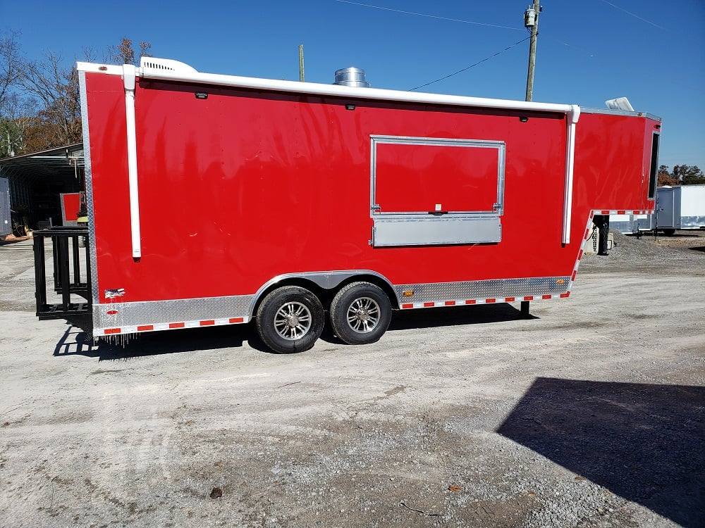 828-8.5-x-27-victory-red-gooseneck-concession-food-trailer-21.jpg 8.5' x 27' Victory Red Gooseneck Concession Food Trailer