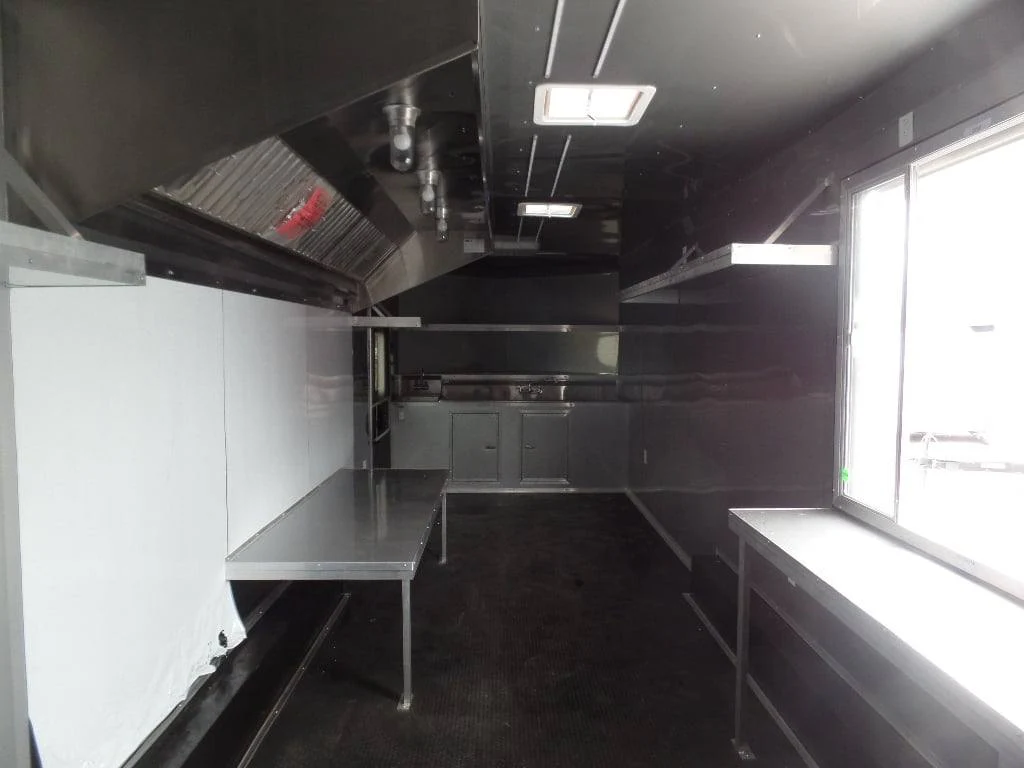 8.5' x 27' White Concession Food Trailer