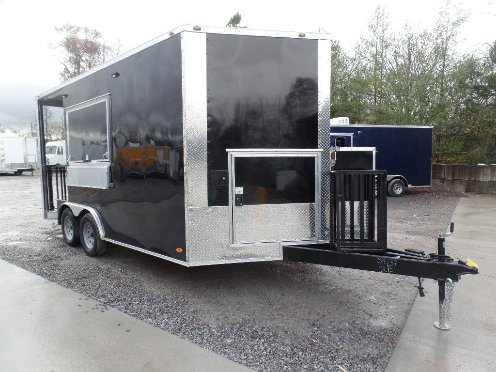 83-8.5-x-16-black-porch-style-concession-food-trailer-22.jpg 8.5' x 16' Black Porch Style Concession Food Trailer