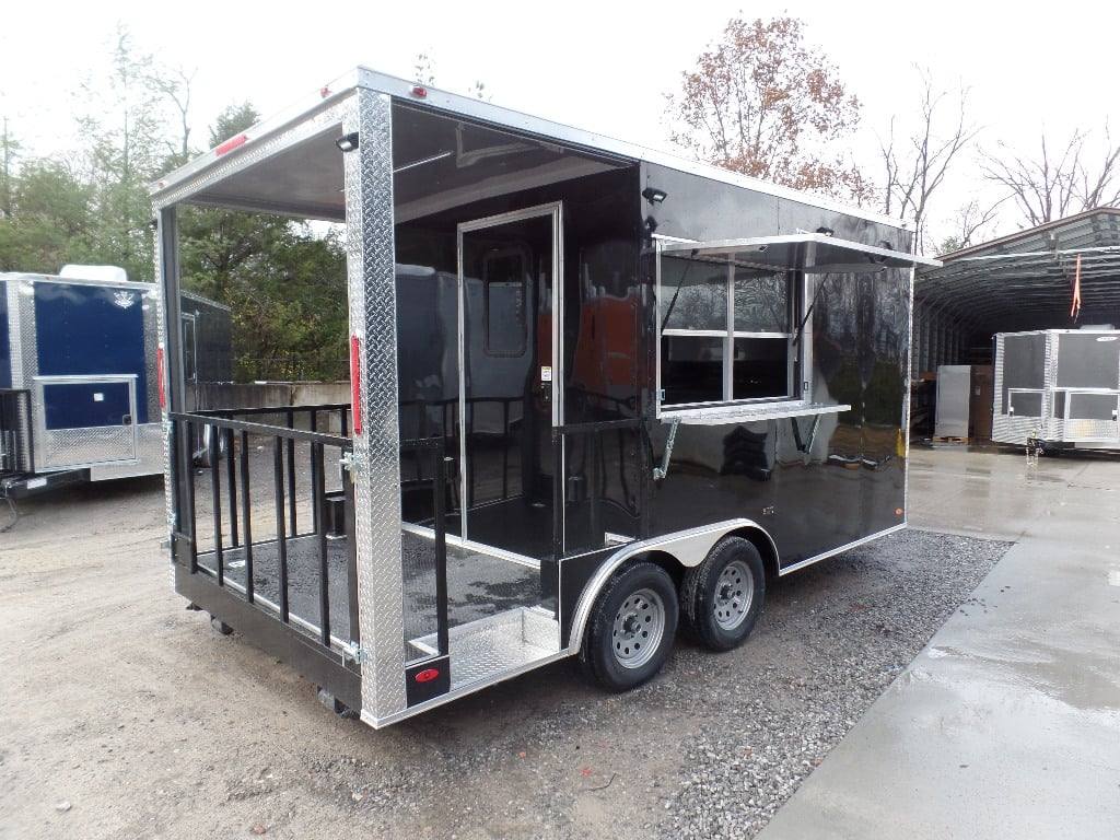 83-8.5-x-16-black-porch-style-concession-food-trailer-4.jpg 8.5' x 16' Black Porch Style Concession Food Trailer