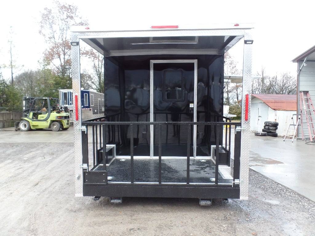 83-8.5-x-16-black-porch-style-concession-food-trailer-7.jpg 8.5' x 16' Black Porch Style Concession Food Trailer