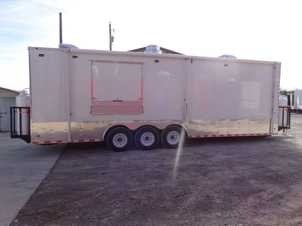 830-8.5-x-27-white-concession-food-trailer-with-appliances-2.jpg 8.5' x 27' White Concession Food Trailer With Appliances