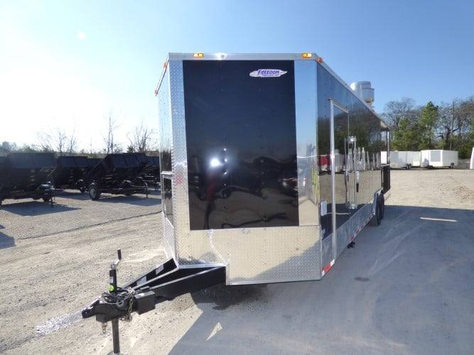 831-8.5-x-28-black-bbq-concession-food-event-catering-trailer-12.jpg 8.5' x 28' Black BBQ Concession Food Event Catering Trailer