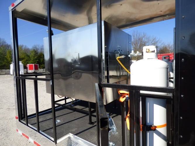 831-8.5-x-28-black-bbq-concession-food-event-catering-trailer-17.jpg 8.5' x 28' Black BBQ Concession Food Event Catering Trailer