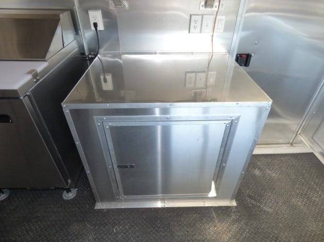 831-8.5-x-28-black-bbq-concession-food-event-catering-trailer-22.jpg 8.5' x 28' Black BBQ Concession Food Event Catering Trailer