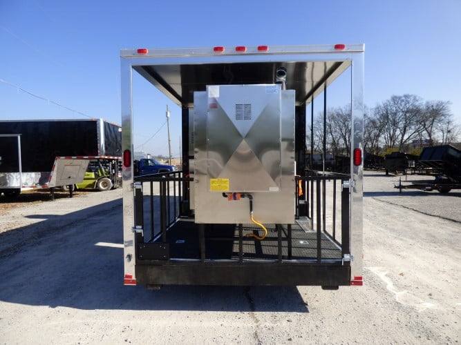831-8.5-x-28-black-bbq-concession-food-event-catering-trailer-25.jpg 8.5' x 28' Black BBQ Concession Food Event Catering Trailer