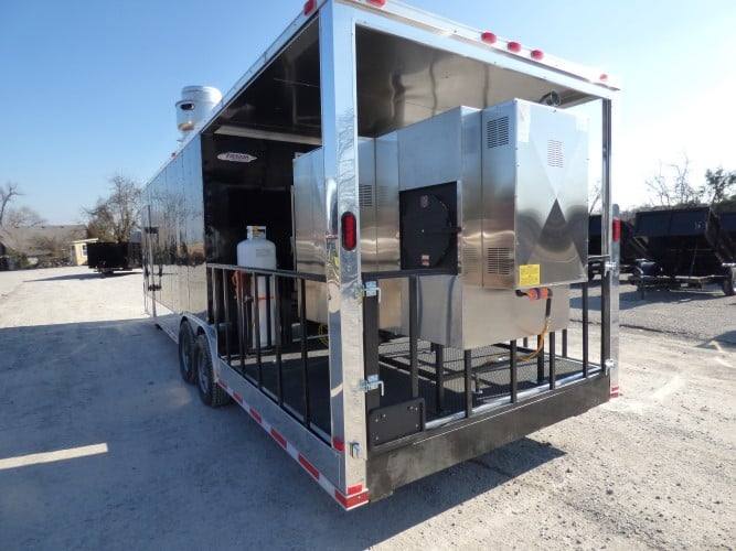 831-8.5-x-28-black-bbq-concession-food-event-catering-trailer-29.jpg 8.5' x 28' Black BBQ Concession Food Event Catering Trailer
