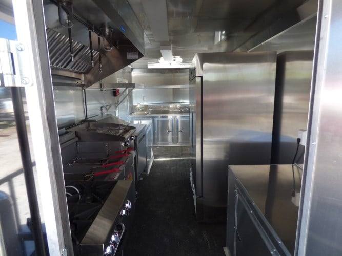 831-8.5-x-28-black-bbq-concession-food-event-catering-trailer-7.jpg 8.5' x 28' Black BBQ Concession Food Event Catering Trailer