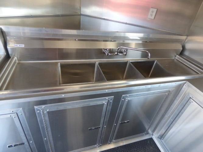 831-8.5-x-28-black-bbq-concession-food-event-catering-trailer-8.jpg 8.5' x 28' Black BBQ Concession Food Event Catering Trailer