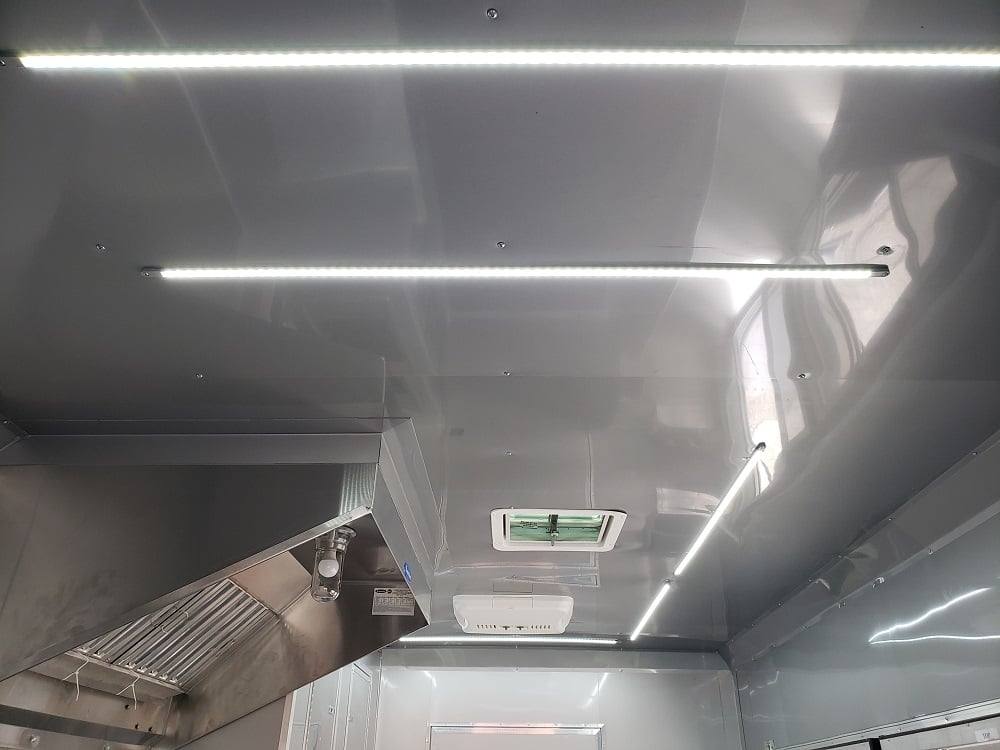 8.5' x 28' Black BBQ Concession Trailer with Restroom