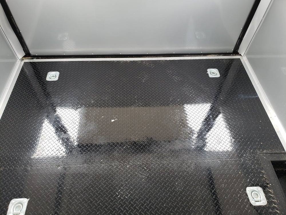 8.5' x 28' Black BBQ Concession Trailer with Restroom