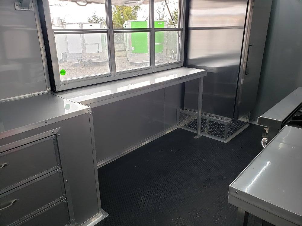 833-8.5-x-28-black-bbq-porch-concession-food-trailer-with-appliances-2.jpg 8.5' x 28' Black BBQ Porch Concession Food Trailer With Appliances