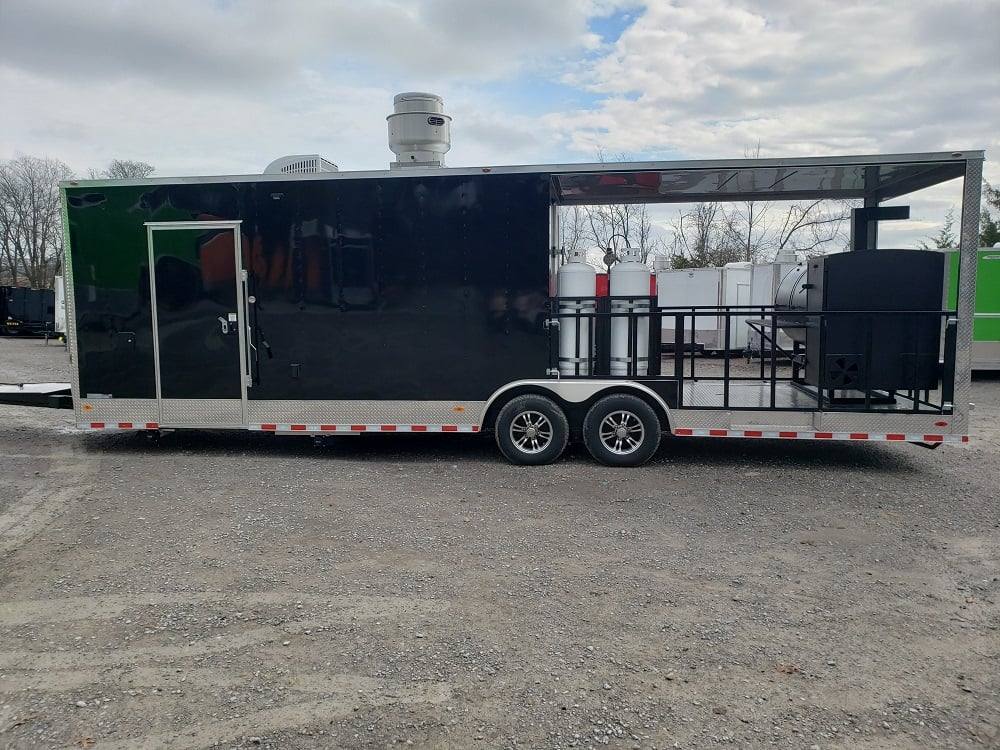 833-8.5-x-28-black-bbq-porch-concession-food-trailer-with-appliances-29.jpg 8.5' x 28' Black BBQ Porch Concession Food Trailer With Appliances