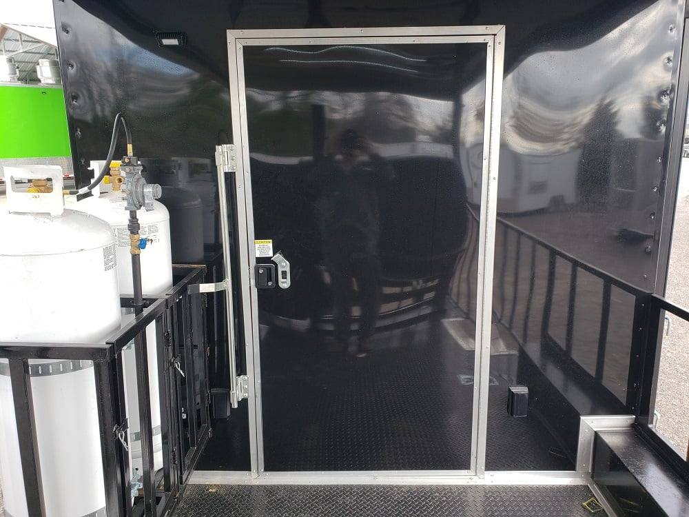 833-8.5-x-28-black-bbq-porch-concession-food-trailer-with-appliances-32.jpg 8.5' x 28' Black BBQ Porch Concession Food Trailer With Appliances