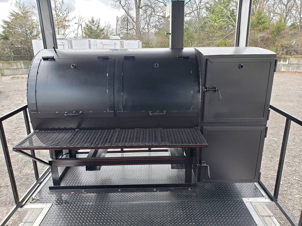 833-8.5-x-28-black-bbq-porch-concession-food-trailer-with-appliances-37.jpg 8.5' x 28' Black BBQ Porch Concession Food Trailer With Appliances