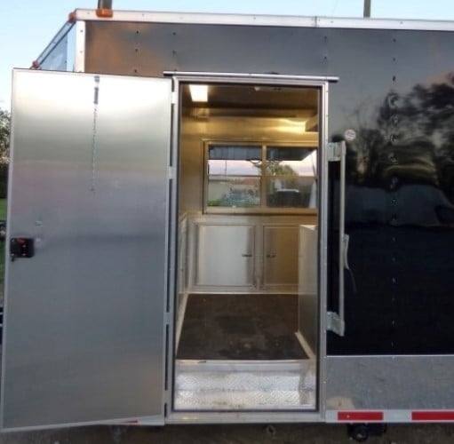 835-8.5-x-28-black-concession-bbq-food-event-catering-trailer-3.jpg 8.5' x 28' Black Concession BBQ Food Event Catering Trailer