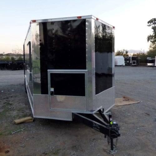 835-8.5-x-28-black-concession-bbq-food-event-catering-trailer-4.jpg 8.5' x 28' Black Concession BBQ Food Event Catering Trailer