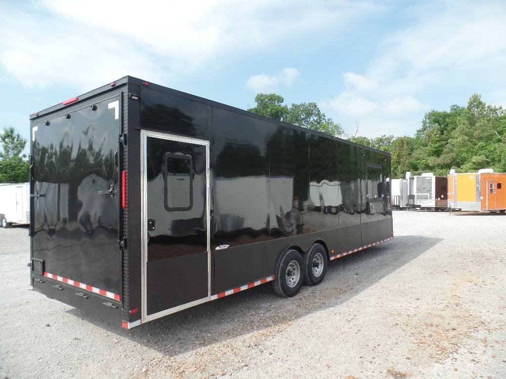 836-8.5-x-28-black-concession-food-event-trailer-22.jpg 8.5' x 28' Black Concession Food Event Trailer