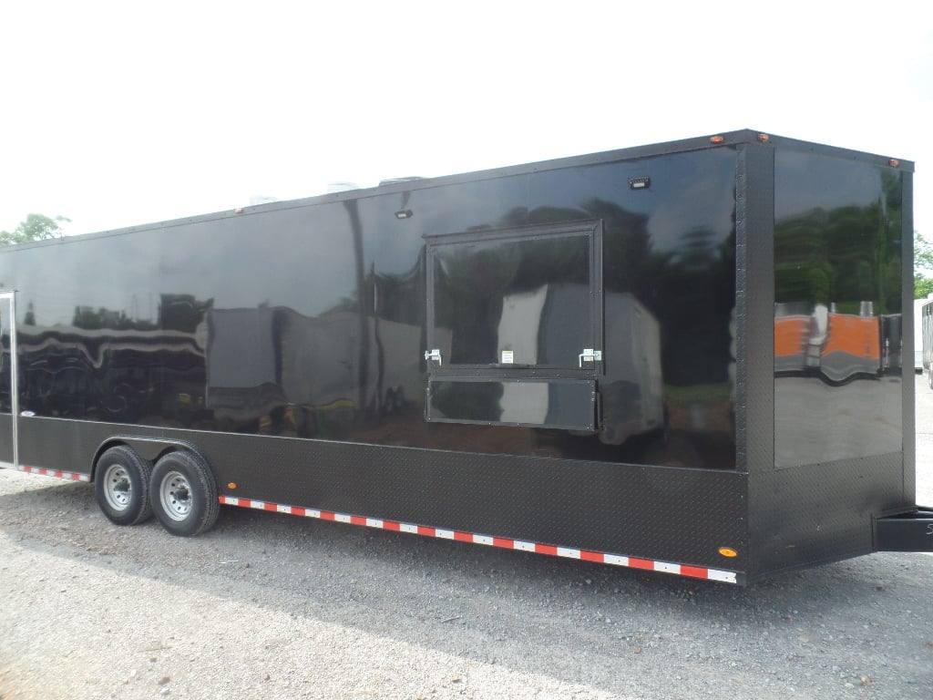 836-8.5-x-28-black-concession-food-event-trailer-24.jpg 8.5' x 28' Black Concession Food Event Trailer