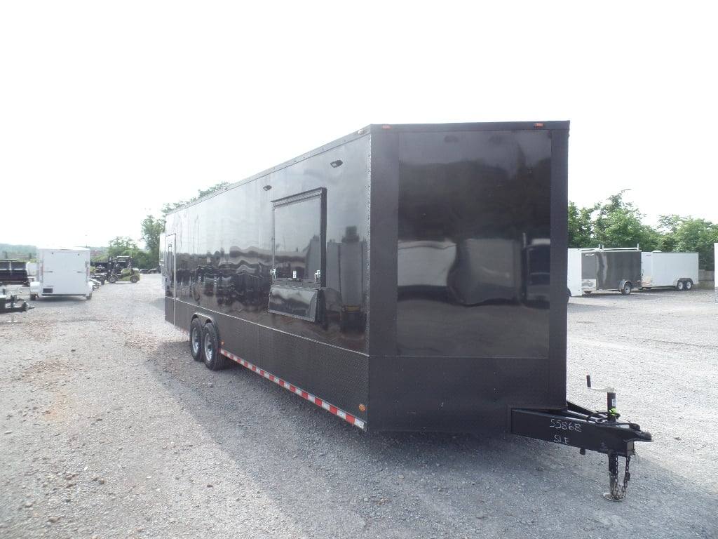 836-8.5-x-28-black-concession-food-event-trailer-27.jpg 8.5' x 28' Black Concession Food Event Trailer