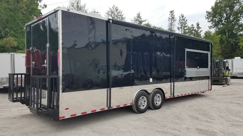 837-8.5-x-28-black-concession-food-trailer-22.jpg 8.5' x 28' Black Concession Food Trailer
