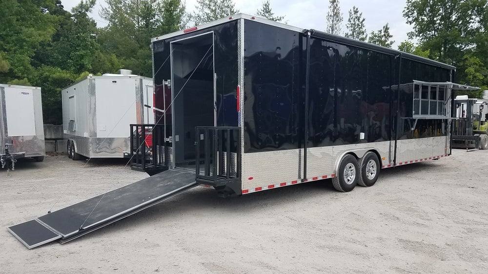 837-8.5-x-28-black-concession-food-trailer-9.jpg 8.5' x 28' Black Concession Food Trailer