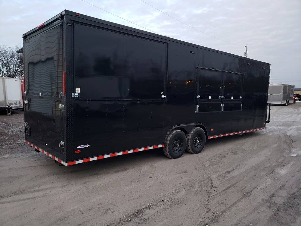 838-8.5-x-28-black-concession-food-trailer-with-restroom-and-appliances-19.jpg 8.5' x 28' Black Concession Food Trailer with Restroom and Appliances