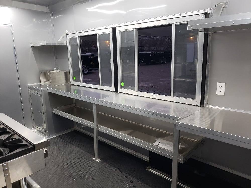 838-8.5-x-28-black-concession-food-trailer-with-restroom-and-appliances-22.jpg 8.5' x 28' Black Concession Food Trailer with Restroom and Appliances