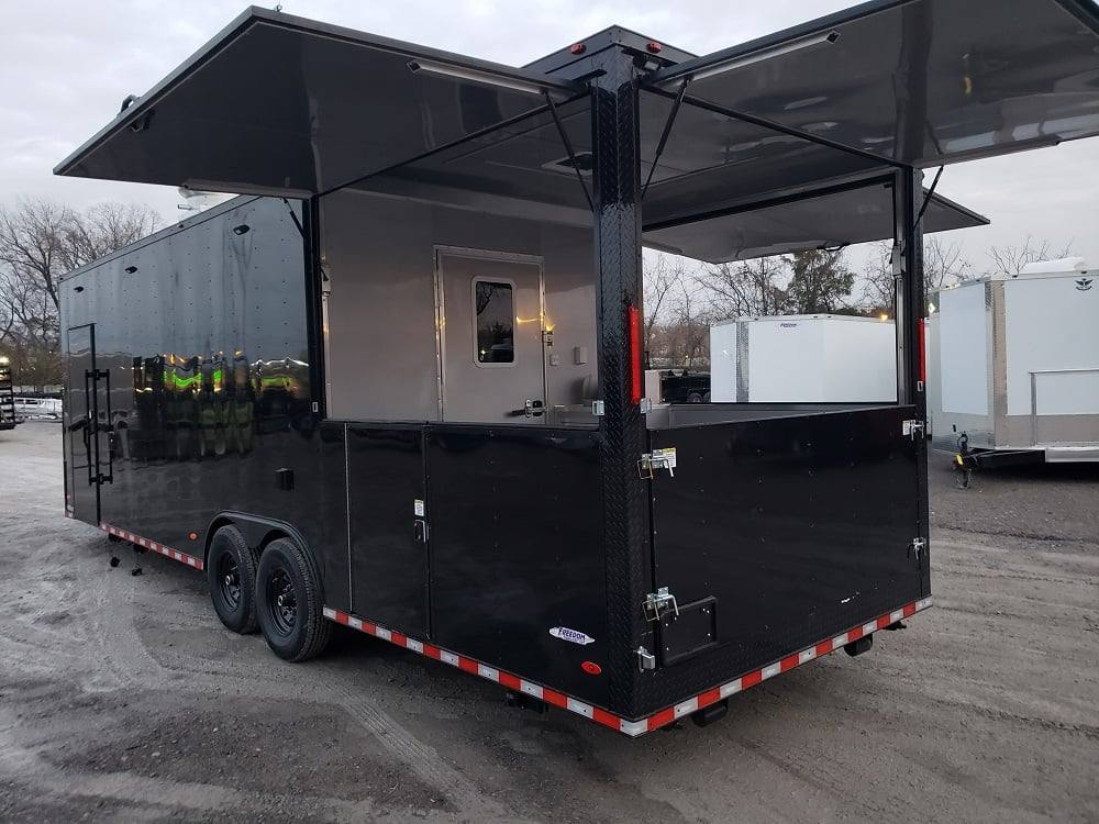 838-8.5-x-28-black-concession-food-trailer-with-restroom-and-appliances-25.jpg 8.5' x 28' Black Concession Food Trailer with Restroom and Appliances