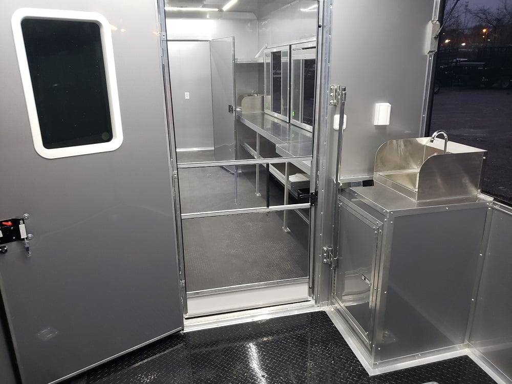 838-8.5-x-28-black-concession-food-trailer-with-restroom-and-appliances-31.jpg 8.5' x 28' Black Concession Food Trailer with Restroom and Appliances
