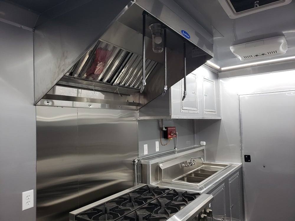 838-8.5-x-28-black-concession-food-trailer-with-restroom-and-appliances-6.jpg 8.5' x 28' Black Concession Food Trailer with Restroom and Appliances