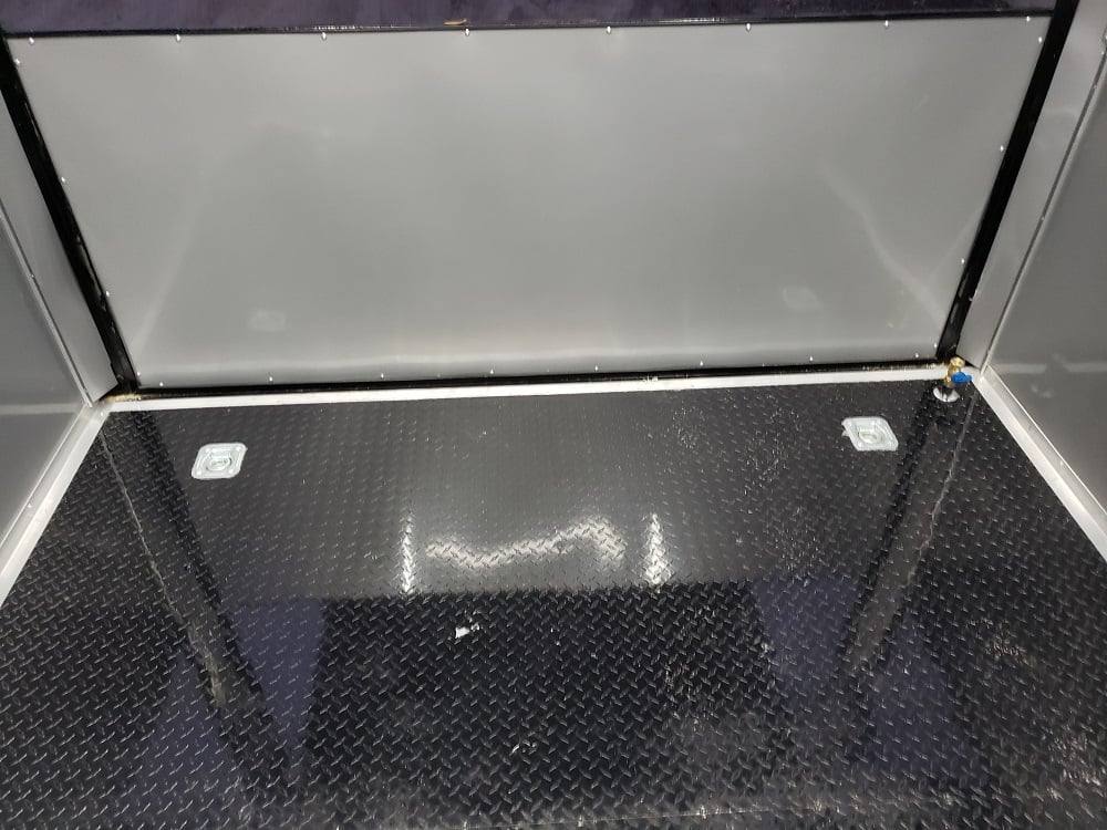 838-8.5-x-28-black-concession-food-trailer-with-restroom-and-appliances-8.jpg 8.5' x 28' Black Concession Food Trailer with Restroom and Appliances