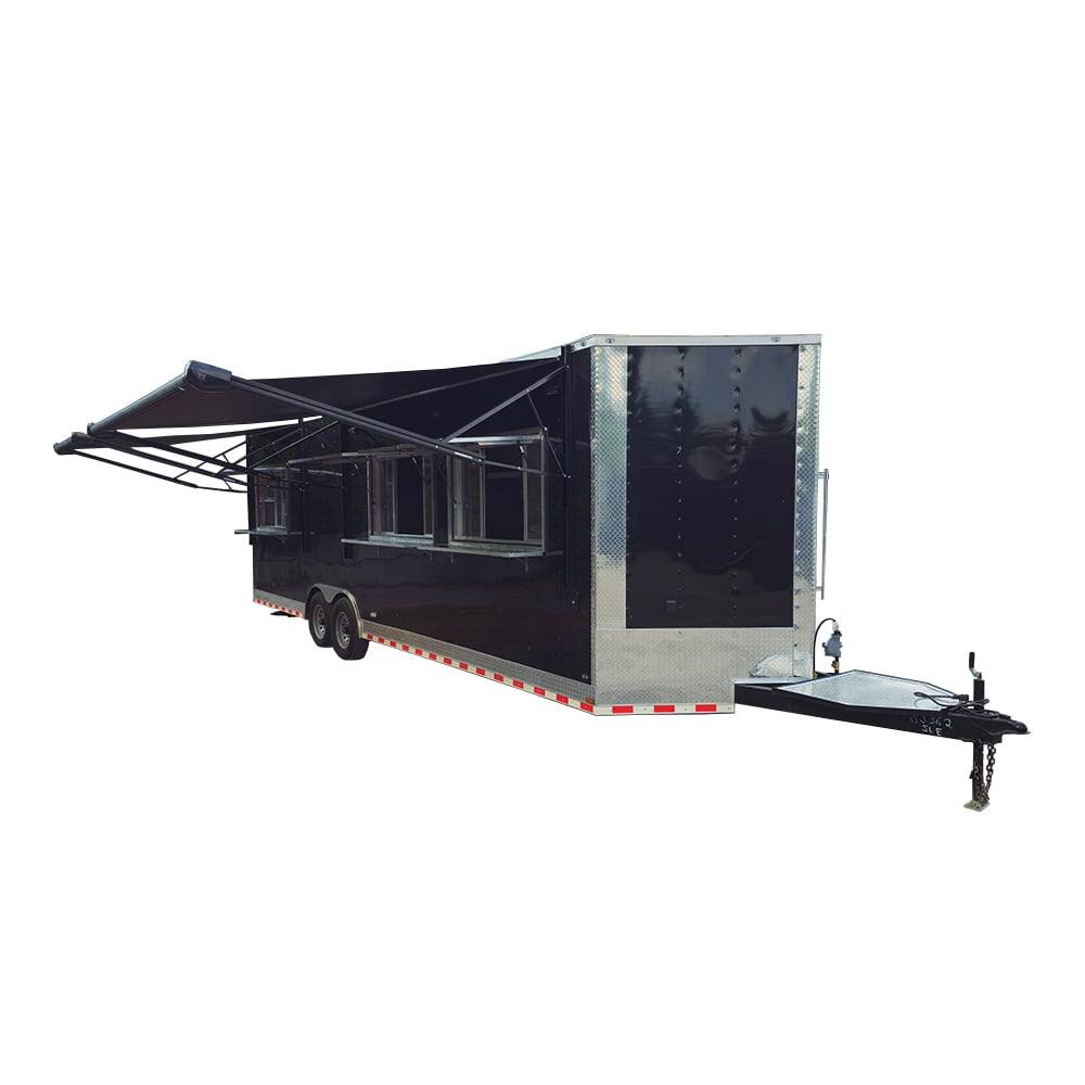 839-8.5-x-28-black-concession-trailer-food-event-catering-1.jpg 8.5' X 28' Black Concession Trailer Food Event Catering