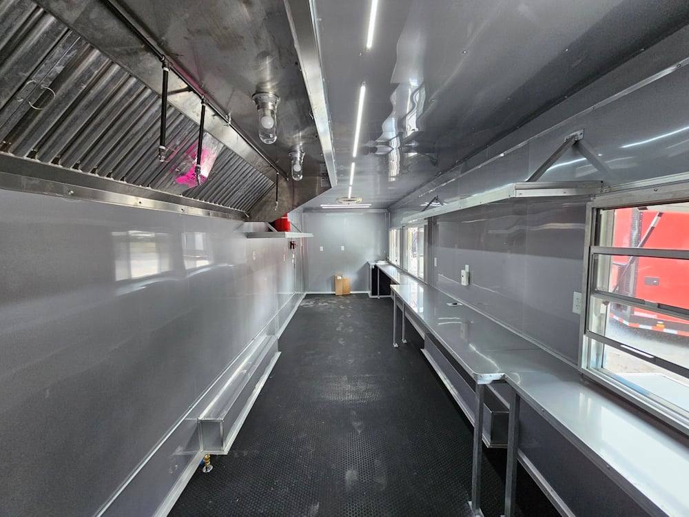 839-8.5-x-28-black-concession-trailer-food-event-catering-21.jpg 8.5' X 28' Black Concession Trailer Food Event Catering