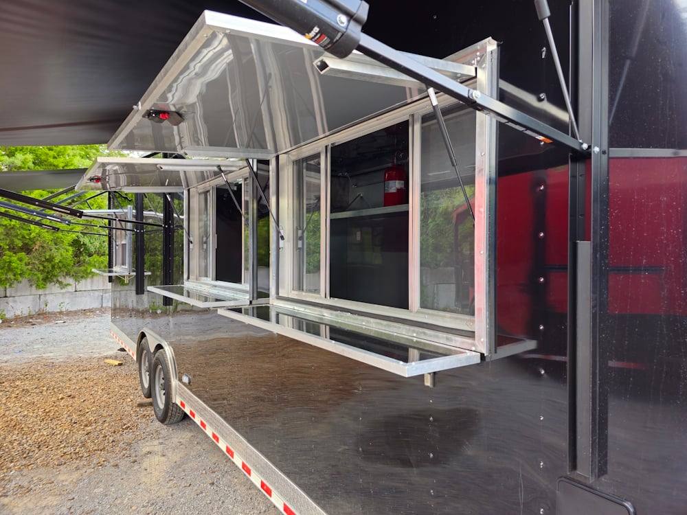 839-8.5-x-28-black-concession-trailer-food-event-catering-30.jpg 8.5' X 28' Black Concession Trailer Food Event Catering