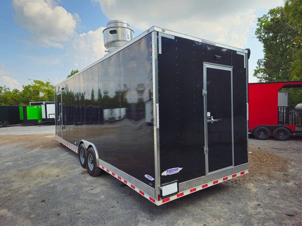 839-8.5-x-28-black-concession-trailer-food-event-catering-5.jpg 8.5' X 28' Black Concession Trailer Food Event Catering