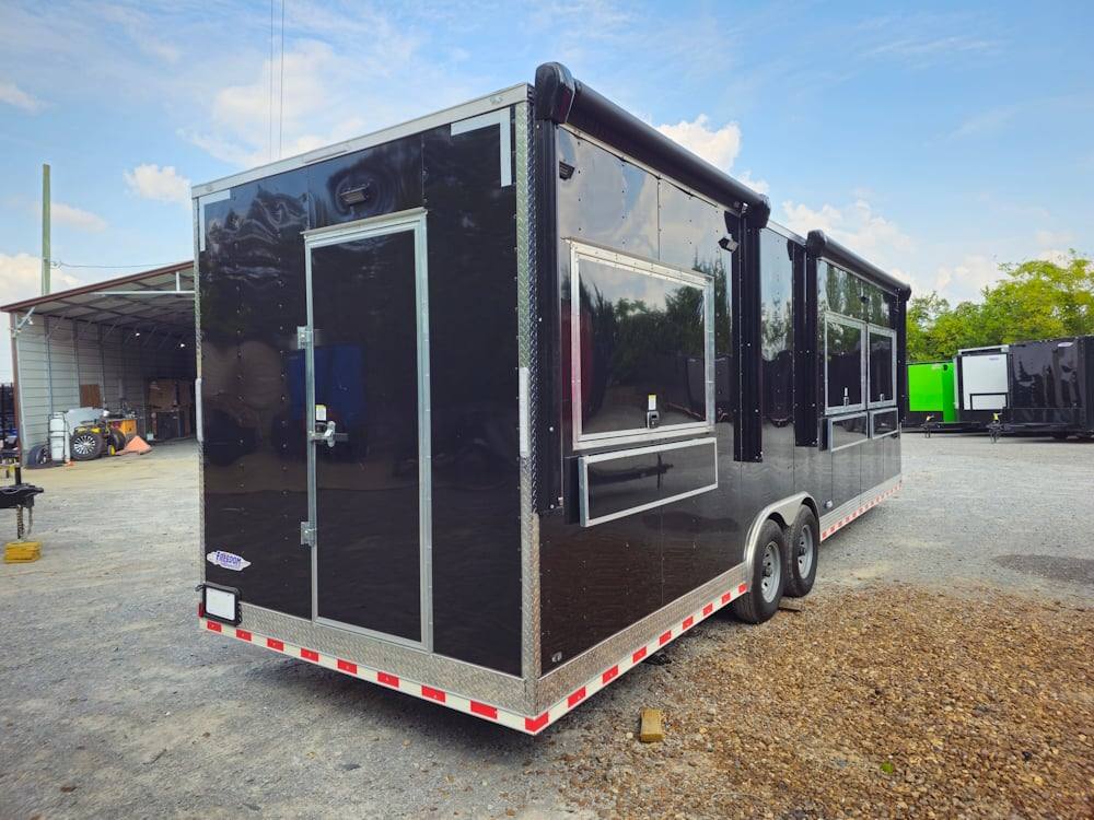 839-8.5-x-28-black-concession-trailer-food-event-catering-7.jpg 8.5' X 28' Black Concession Trailer Food Event Catering