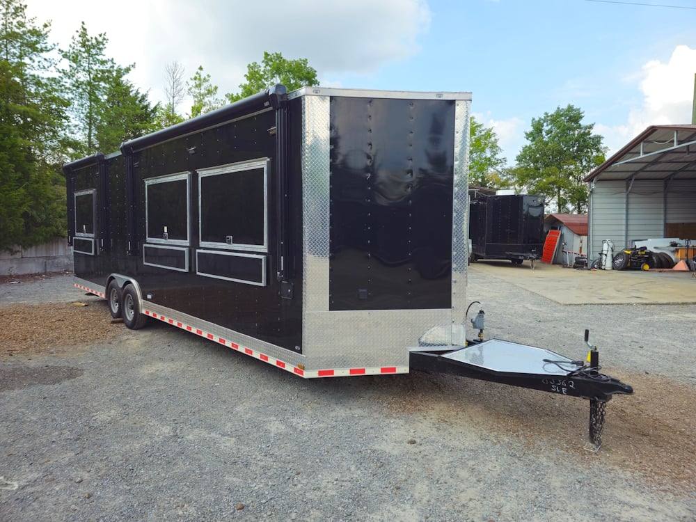 839-8.5-x-28-black-concession-trailer-food-event-catering-9.jpg 8.5' X 28' Black Concession Trailer Food Event Catering