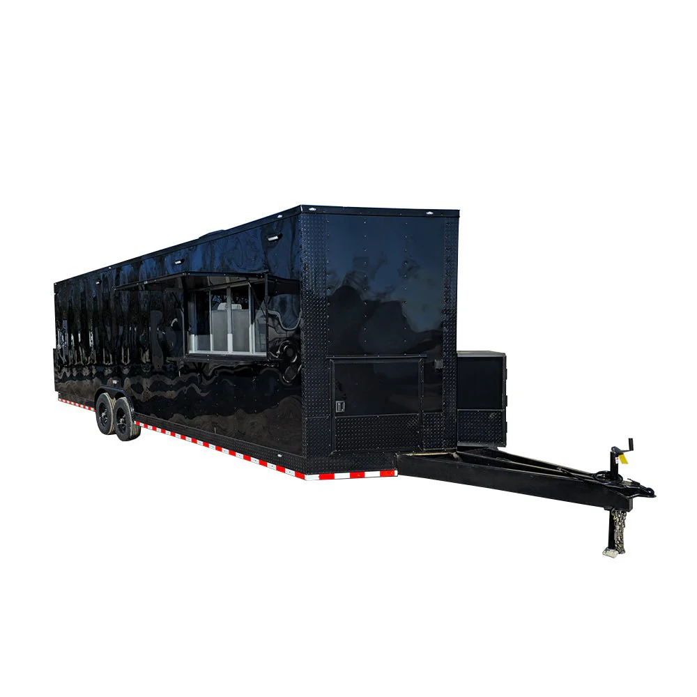 8.5' X 28' Black Concession Trailer Food Event Catering