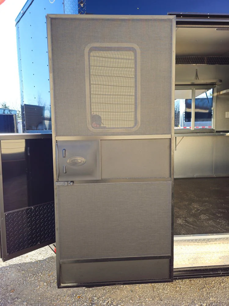 8.5' X 28' Black Concession Trailer Food Event Catering