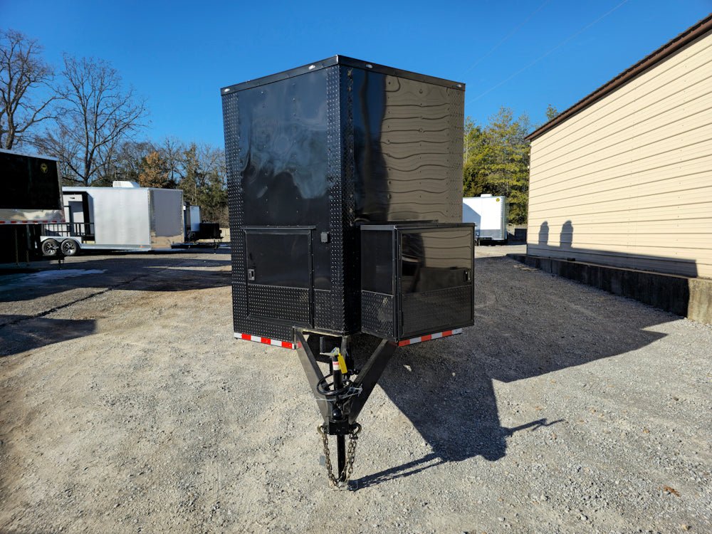 8.5' X 28' Black Concession Trailer Food Event Catering