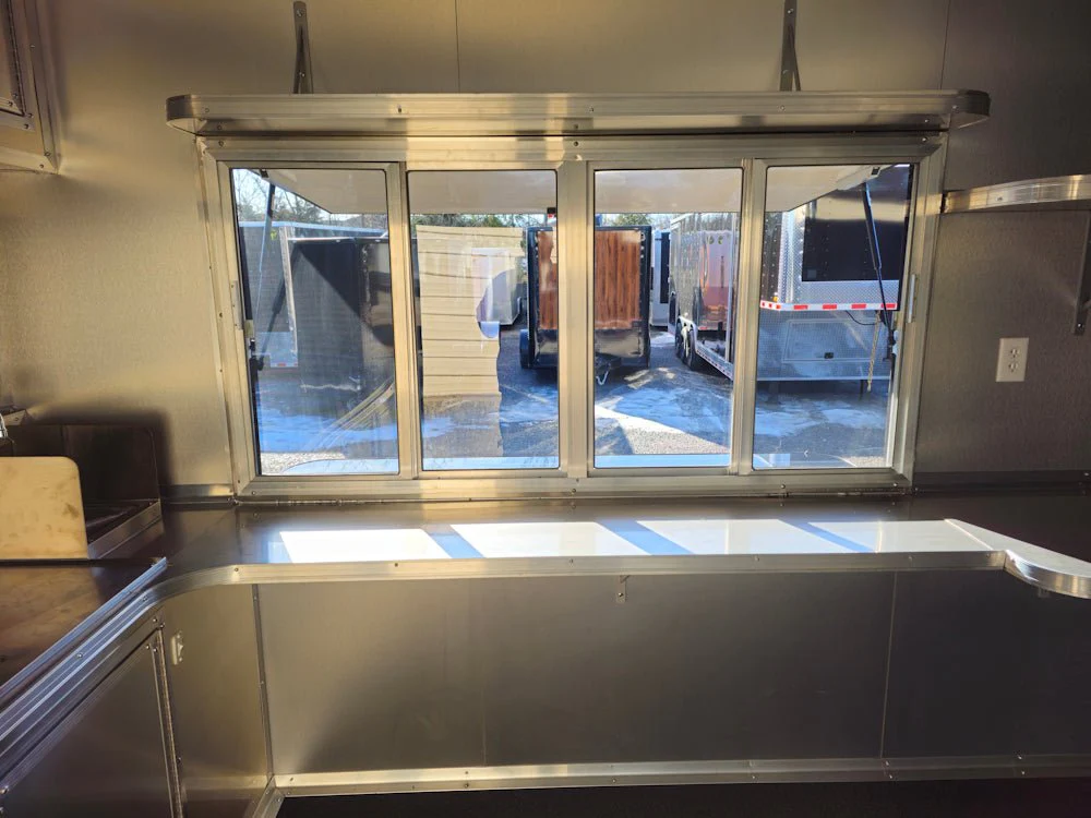 8.5' X 28' Black Concession Trailer Food Event Catering