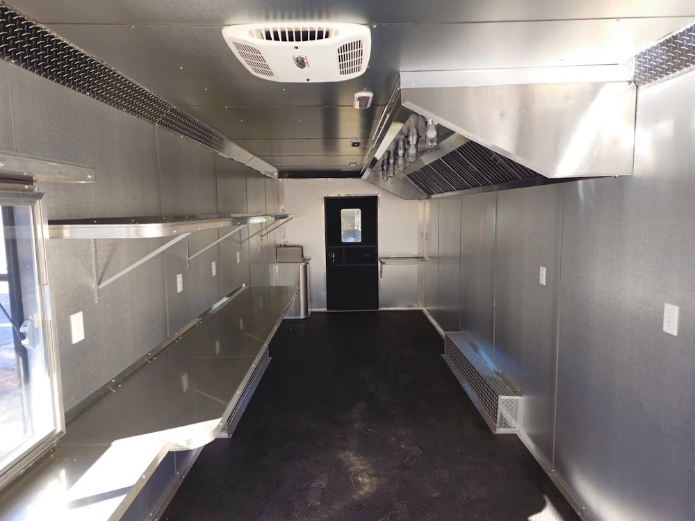 8.5' X 28' Black Concession Trailer Food Event Catering